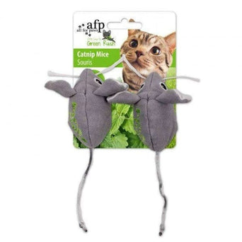 All For Paws AFP Green Rush Catnip Mice Toy