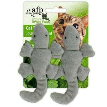 All For Paws AFP Green Rush Gecko Catnip Toy