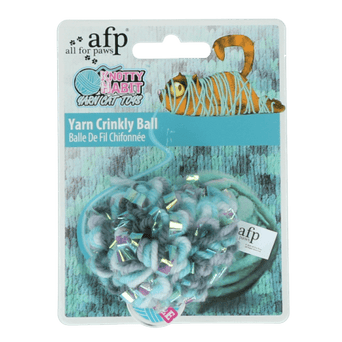 All For Paws AFP Knotty Habit Yarn Crinkly Ball Cat Toy