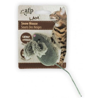 All For Paws AFP Lamb Snow Mouse Cat Toy