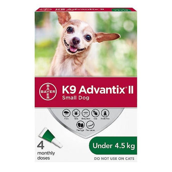 K9 Advantix II topical flea and tick treatment for small dogs