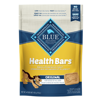 Blue Buffalo Co. BLUE Health Bars Natural Crunchy Dog Treats Biscuits; Banana & Yogurt
