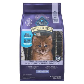 Blue Buffalo Co. BLUE Wilderness Grain Free Chicken Recipe Kitten Dry Food, 5lb