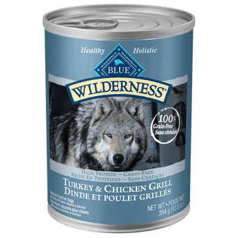 Blue Buffalo Co. BLUE Wilderness Grain Free Turkey & Chicken Grill Canned Dog Food