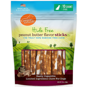 Canine Naturals Canine Naturals Hide Free Peanut Butter Sticks Dog Chew