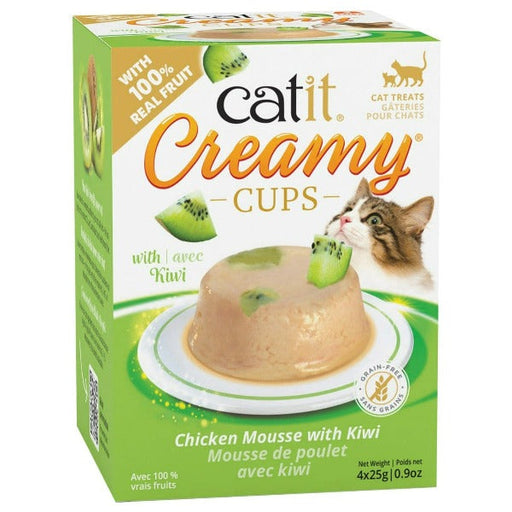 Catit Creamy Cups - Chicken Mousse with Kiwi Cat Treat