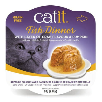 Catit Catit Fish Dinner with Crab Flavour & Pumpkin Wet Cat Food