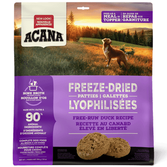 Champion Petfoods ACANA Duck Recipe Freeze Dried Dog Food, Patties