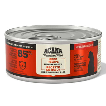 Champion Petfoods Acana Premium Pate Beef Recipe Canned Cat Food, 3oz