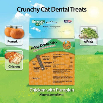 Emerald Pet Emerald Pet Feline Dental Stixx Chicken & Pumpkin
