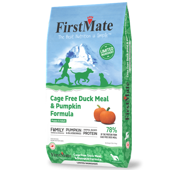 FirstMate LID Cage Free Duck Meal & Pumpkin Formula Dry Dog Food Petland Canada