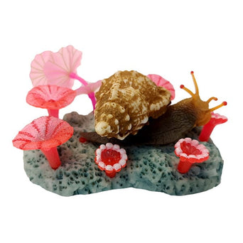 Fish Gear Fish Gear Snail & Glow Mushrooms Aquarium Ornament