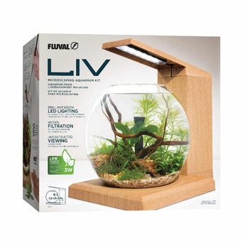 Fluval Fluval Liv Microscaping Aquarium Kit, 1.6 US Gal / 6 L, Teak