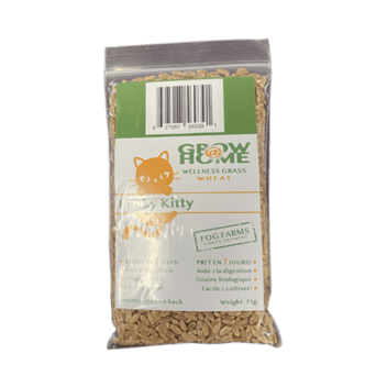 Fog Farms Lucky Kitty Grow @ Home Cat Grass Home Grow Kit; Wheat Refill Pack