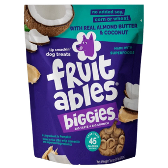 Fruitables Fruitables Biggies Almond Butter & Coconut Dog Treats
