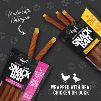 Hagen Dogit Snack Bar Duck-Wrapped Beefhide & Collagen Twisted Sticks