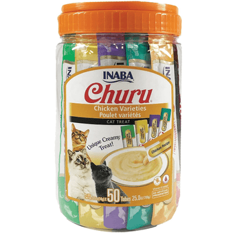 Inaba Foods Inc. Inaba Churu Chicken Recipe Creamy Purée Cat Treat Variety Jar