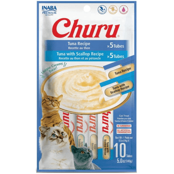 Inaba Foods Inc. Inaba Churu Tuna Recipe Creamy Purée Cat Treat Variety Pack