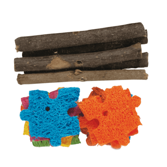 Kaytee Kaytee Combo Chews, Apple Wood and Crispy Puzzle