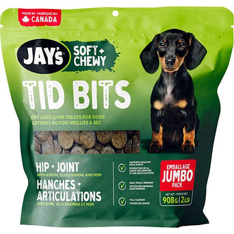 Kettle Craft Pet Products Jay's Soft + Chewy Tid Bits Hip & Joint Liver Dog Treats