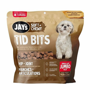 Kettle Craft Pet Products Jay's Soft + Chewy Tid Bits Hip & Joint Peanut Butter Dog Treats