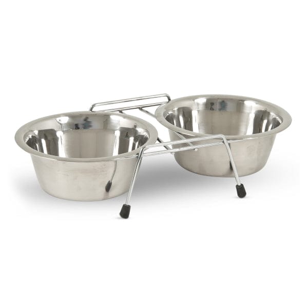 Petland Stainless Steel Double Diner Bowls (dog dish) – Petland Canada