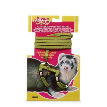 Living World Living World Adjustable Green Harness and Lead Set for Ferrets