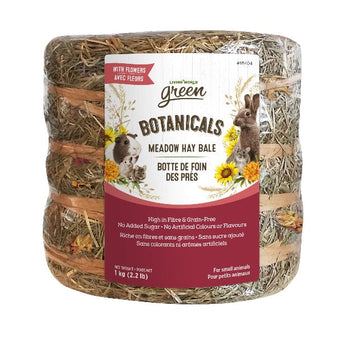 Living World Living World Green Botanicals Meadow Hay Bale – with Flowers