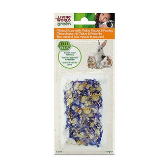 Living World Living World Green Mineral Stone with Malva Flower & Parsley