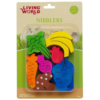 Living World Living World Nibblers Fruit/Veggie Mix Wood Chews for Small Animals