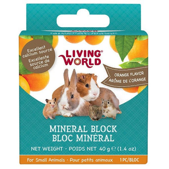 Living World Living World Orange Flavour Mineral Block for Small Animals
