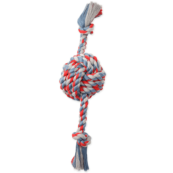 Mammoth Flossy Chews Rope Ball with Rope Ends Dog Toy