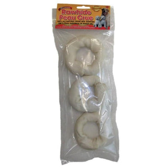 Masters Best Friend Premium White Rawhide Rings Triple Pack