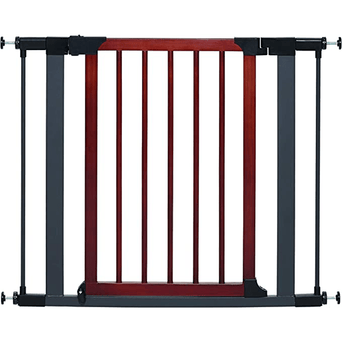 Midwest Homes for Pets MidWest Steel Pet Gate with Graphite Frame and Wood Door