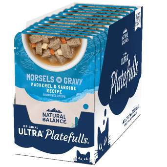 Natural Balance Natural Balance Platefulls Mackerel & Sardine Recipe Morsels in Gravy Cat Food Pouches