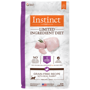 Nature's Variety Instinct Limited Ingredient Diet Real Rabbit Recipe Dry Cat Food, 4.5lb