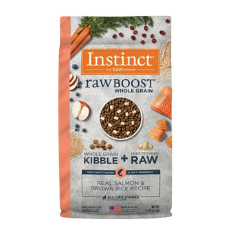 Nature's Variety Instinct Raw Boost Whole Grain Real Salmon & Brown Rice Recipe Dry Dog Food, 3.5lb
