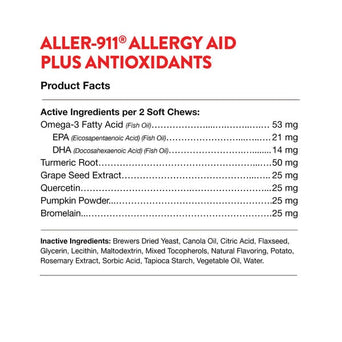 NaturVet NaturVet Aller-911 Allergy Aid plus Antioxidants Soft Chews For Dogs