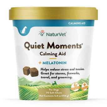 NaturVet Naturvet Quiet Moments Calming Aid Plus Melatonin Soft Chews For Dogs
