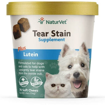 NaturVet NaturVet Tear Stain Supplement with Lutein Soft Chews For Dogs & Cats