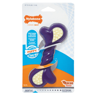 Nylabone Nylabone Double Action Bone Puppy Dog Teething Chew Toy