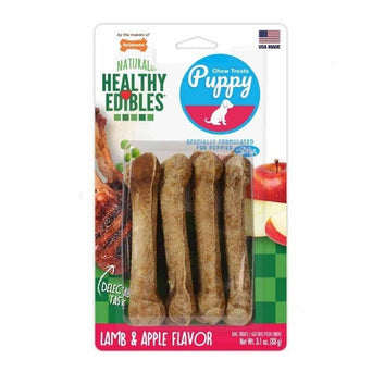 Nylabone Nylabone Healthy Edibles Lamb & Apple Flavour Petite Puppy Chews 4 Pack