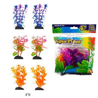 Penn Plax Aquaplant 3.5in Betta Various Colors 6pc Bag