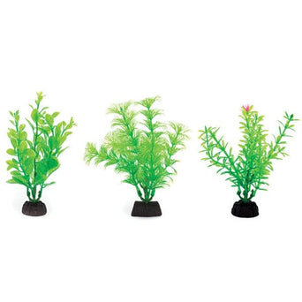 Penn Plax Aquaplant 4in Green 6pc Bag