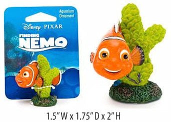 Penn Plax Finding Nemo On Coral Mini Resin Ornament Licensed