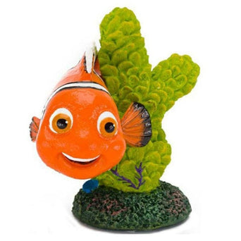 Penn Plax Finding Nemo On Coral Mini Resin Ornament Licensed