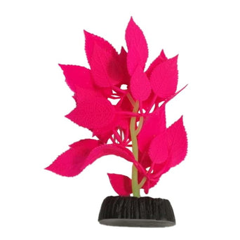 Petland Canada Fish Gear Glow Pink Broad Leaf Hygro Silicone Aquarium Plant