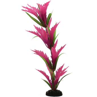 Petland Canada Fish Gear Pink Hygrophilia Plastic Aquarium Plant (12")