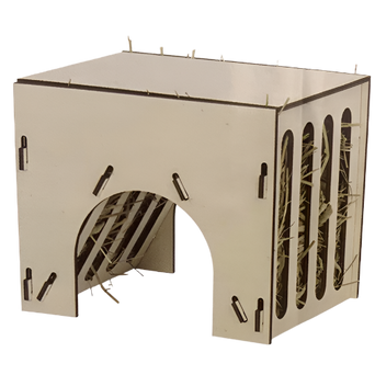 Petland Canada Moss Hollow Hideout with Hay Feeder