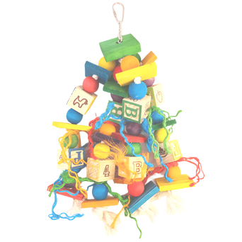 Petland Canada Tweeters ABC Block N Wood Slats Bird Toy